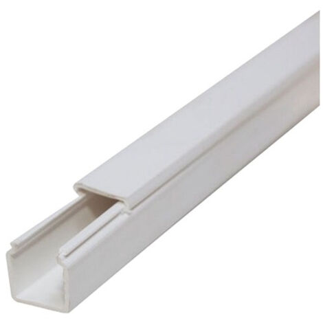 Electraline – Moulure électrique 40x17mm 2m blanc – Pour espaces confinés – Masque fils électriques – Installation facile avec clips