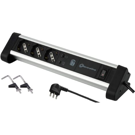 Electraline multipresa da tavolo con caricatore computer pd type c 60w 61907