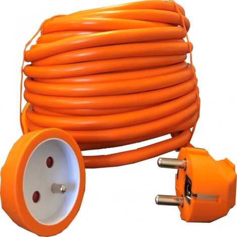 ELECTRALINE Rallonge électrique ménager, 1 prise de 16 A L.20 m ELECTRALINE