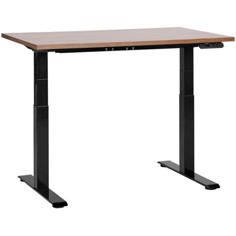 Electric Adjustable Standing Desk DESTINES Brown/ Black 120 cm 72 cm