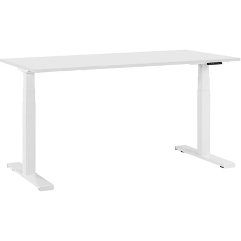 Electric Adjustable Standing Desk Modern 160 x 72 cm White Destin II - White