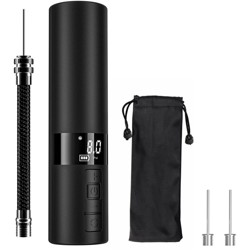 Electric Air Ball Pump, Portable Battery Powered Ball Pump with lcd Display Needles 12 psi Mini Air Pump for Basketball Football Volleyball Rugby