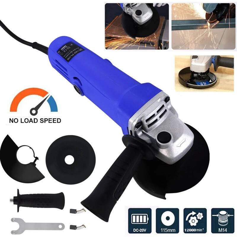Electric angle grinder 48000W cutting grinding sanding power tool 115mm 230V