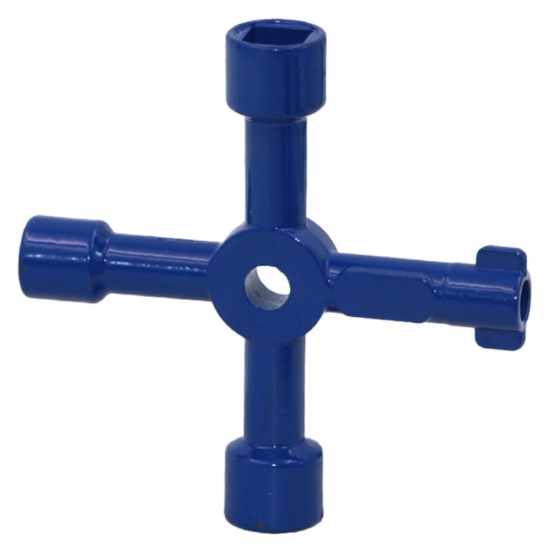 Electric control cabinet, water meter valve cross-shaped square hole key, multi-use triangular key wrench(blue)
