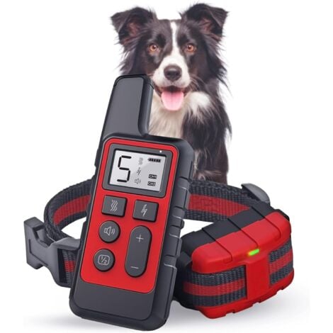 Electric Dog Collar Remote Control Dog Training Collar Anti Bark Collar for Small Medium Large Dogs, 3 Mode Beep Vibration Sound Red Anti-Escape Dog Collar