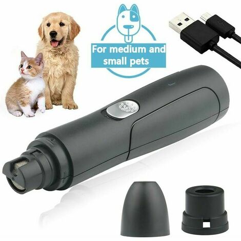 Electric Dog Nail Clipper, USB Rechargeable Ultra-Quiet Safe Electric Nail Clipper for Dog Cat and Other Animals