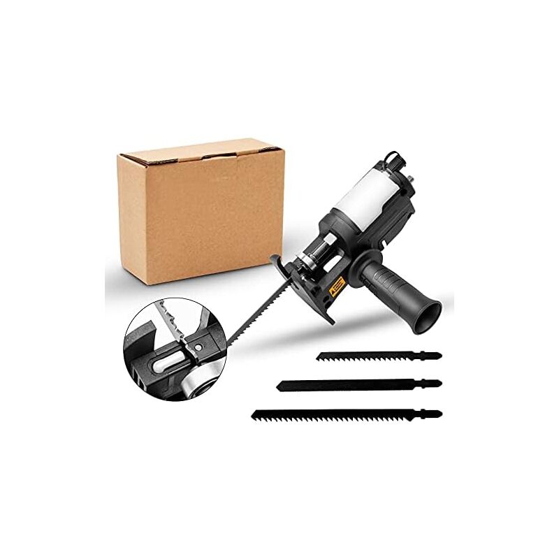 Aougo - Electric Drill, Modified Electric Saw, Reciprocating Saw, Portable Cutting Tool for Home Use - Wood and Metal Cutting Accessories