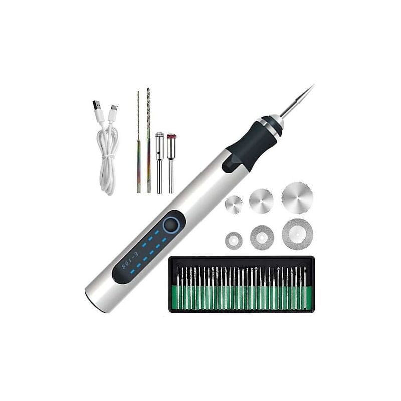 SNQ - Electric Engraving Pen Cordless Mini Carving Pen 300mah Rechargeable