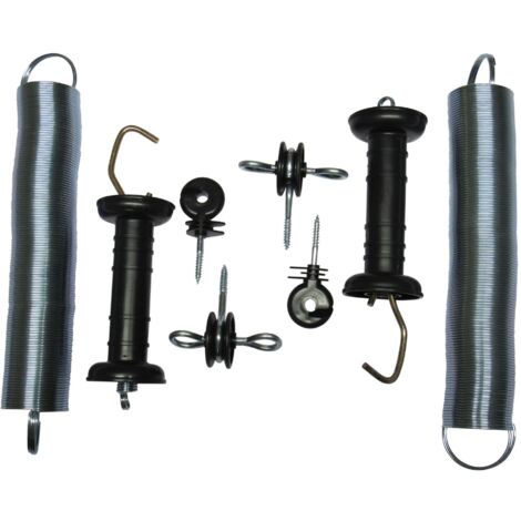 Electric Fence Spring Gate Kit X2 (Heavy Duty Coil Insulator Handle Poly Fencing)