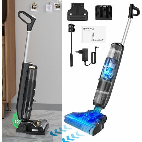 Electric Floor Scrubber Battery Stick Vacuum Cleaner Wet & Dry Hoover Upright uk