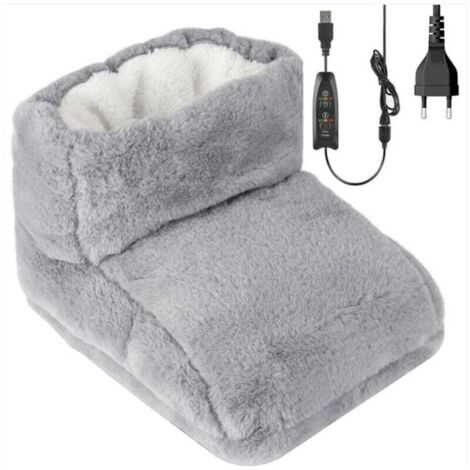 Electric Foot Warmer, Heated Blanket, Electric Foot Warmer with Washable Lining, Remote Control Heat Adjustment, 3 Heat Settings, Gray-RAPANDA