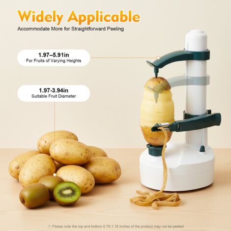 Electric Fruit Peeler Potato Vegetable Peeling Machine 3 Blades Stainless Steel