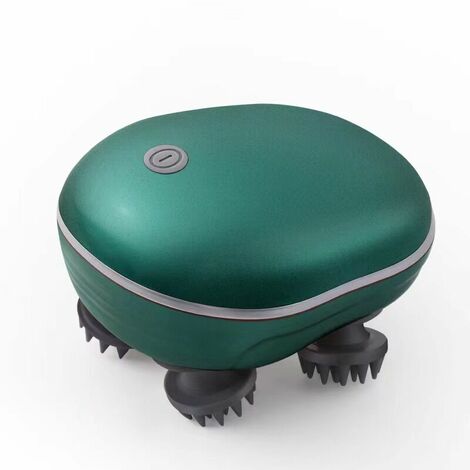 Electric head massager, waterproof portable massager for body relaxation and stress relief. for women, men. Pet Dog Massager - Green