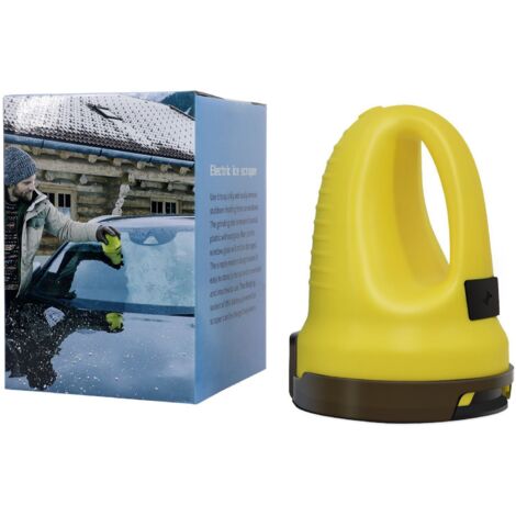 Electric Ice Scraper, Windshield Snow Removal Tool, Car Defroster, Multifunction Yellow