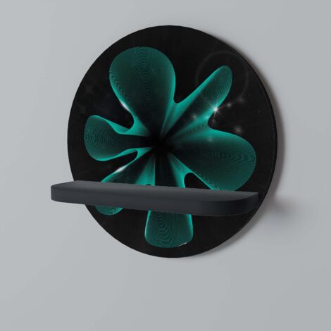 ELECTRIC ILLUSION Rundes Regal Schwarz