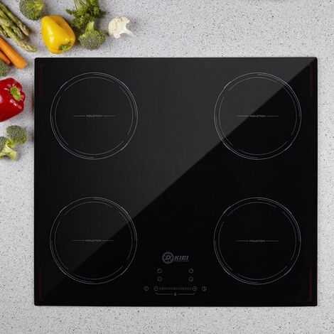 main image of "Electric Induction Hob Home Kitchen Built-in Touch Control Black 4 Zones Hobs"