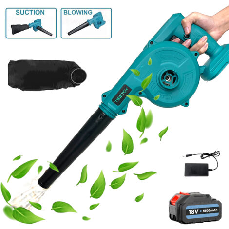 Electric leaf blowers and vacuums, 2 In 1 Cordless Leaf Blower,Cordless Air Blower, Garden Snow Dust Leaf Electric Suction Vacuum+1 3.0A Battery +Charger ,Compatible with Makita Battery