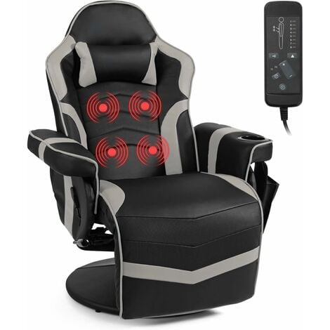 Electric Massage Gaming Chair Computer Executive Desk Chair Home Office Recliner