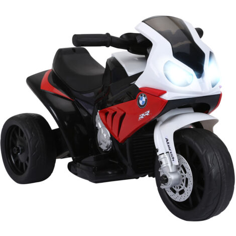 Electric Motorbike for Kids Ride on BMW Motorbike W/Headlights and Music, 6V, Red