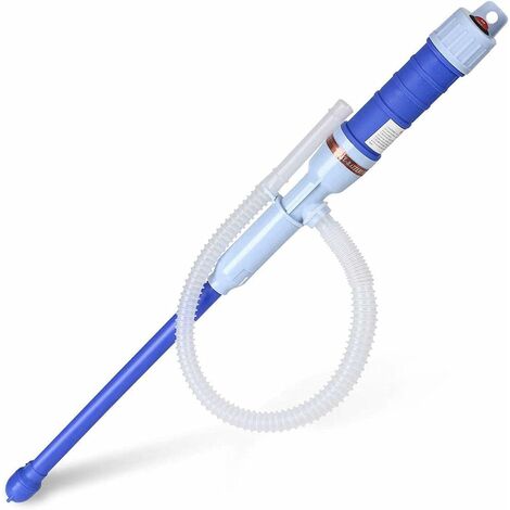 Electric Oil Pump - Electric Liquid Transfer Pump - Portable Auto Siphon Pump - Battery Operated Liquid Transfer Pump, for Gas Oil, Diesel and Tank Solvent (Blue)