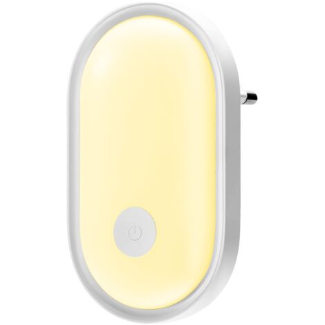Electric Plug & Play Night Light Twilight Touch Sensor Dimmable Warm White Bedroom Stairs Hallway