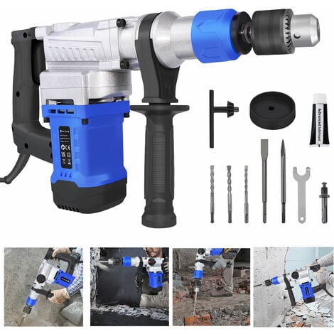 DAYPLUS Electric Rotary Jack Hammer Drill Demolition Breaker SDS Plus Chisel Heavy Duty