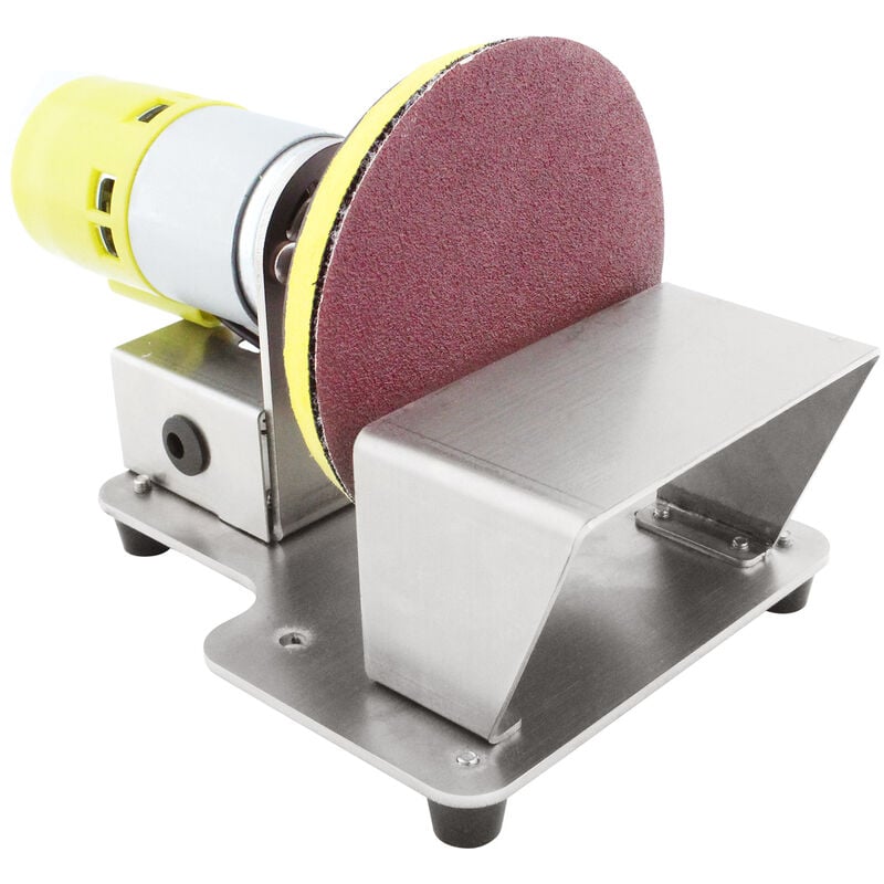 Lifcausal - Electric Rotary Polisher Table Disc Sander with 7 Variable Speed 20 Pieces 3-Inch Sanding Discs for Polishing Grinding Finishing of Wood