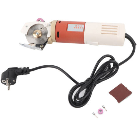 Electric Round Fabric Cutter, 65mm High Speed Fabric Cutting Machine for Cotton, Leather, Towel, Lace (EU Plug 220V)