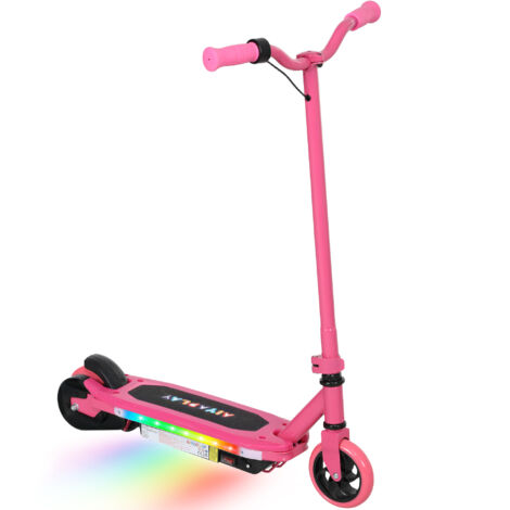 Electric Scooter for Kids 6-14 Years, with Colourful Lights, Pink