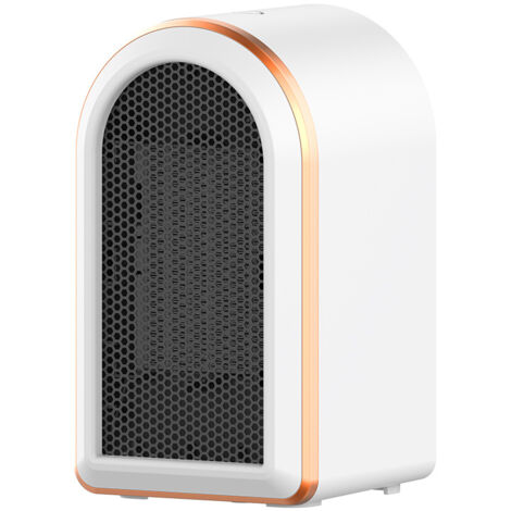 Electric Space Heater, 1200W PTC Ceramic Fan Heater with Thermostat, 2 Temperature Settings, Suitable for Living Room, Bedroom, Office (White)