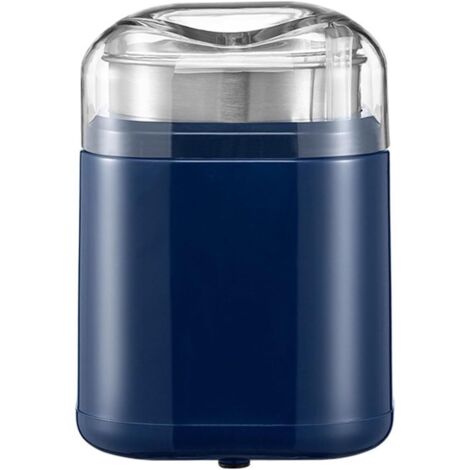 Electric tablet cutter and grinder with stainless steel blades, suitable for grinding powders, spices, grains, small tablets, vitamin tablets, and coffee (blue).