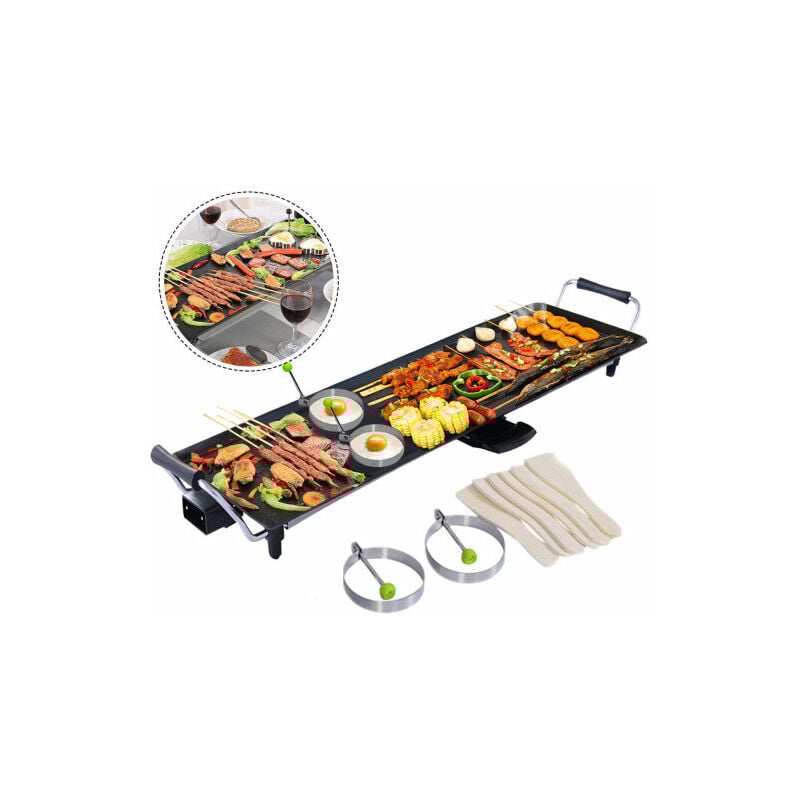 Electric Teppanyaki Table Top Grill Griddle Bbq Hot Plate GYMAX US