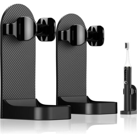 Electric Toothbrush Holder, Wall Mounted Toothbrush Storage Box, Sonic Toothbrush Storage Clip with Adhesive, Sonic Toothbrush Holder, 2 Pack, Space Saving