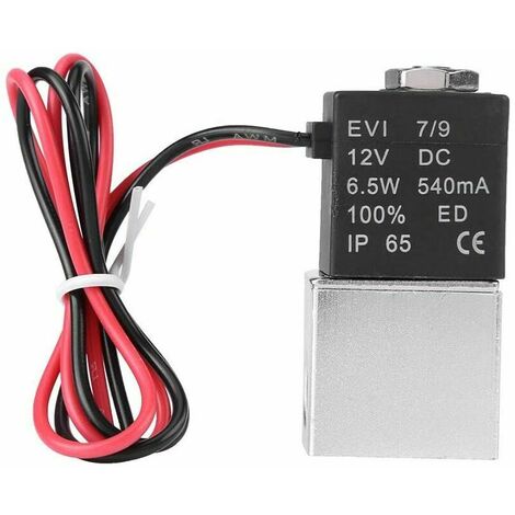 Electric valve, 12V DC 1/42 normally closed aluminum pneumatic solenoid valve 1.2MPa, for water air (DC12V)