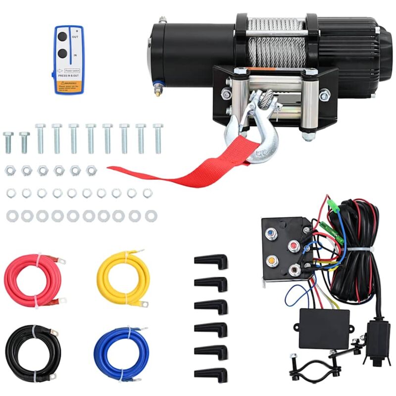 Electric Winch 12 v 4500 lbs 2040 kg with Remote Control Vidaxl