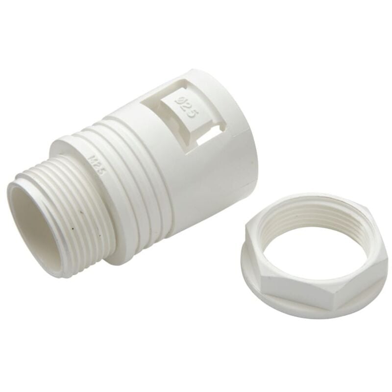 MK Electric FAB3BQWHI Flexible Conduit Adapter 25mm White