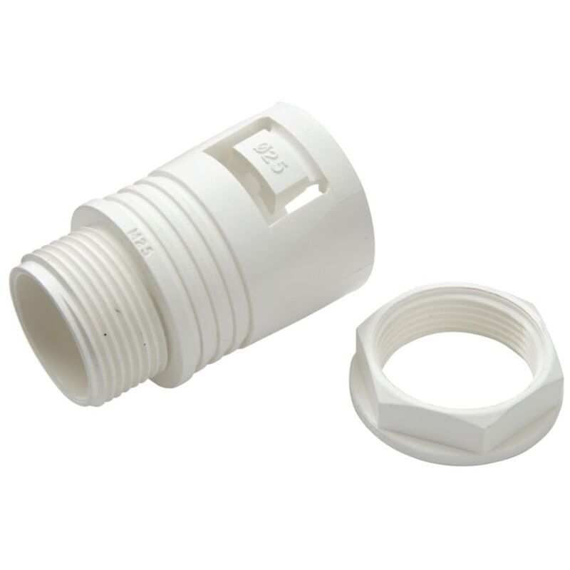 MK - Electric EMA3BQWHI Male Adapter 25mm White - White