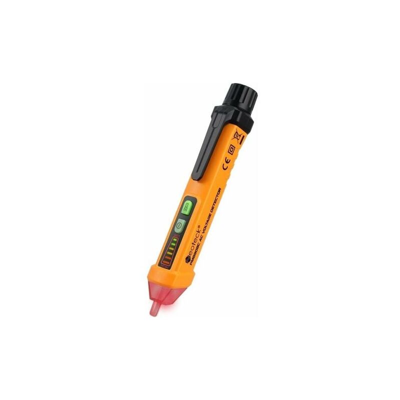 Aiperq - Electrical Tester, 12-1000V Non-Contact Voltage Detector, Phase/Neutral Wire Test, Sound & Light Buzzer, Flashlight, ac 50-500Hz, ncv