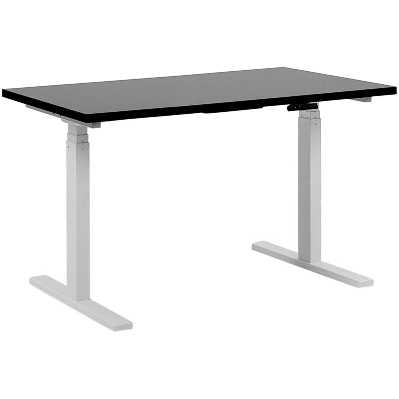Electric Adjustable Standing Desk Modern 130 x 72 cm Black White Destin II