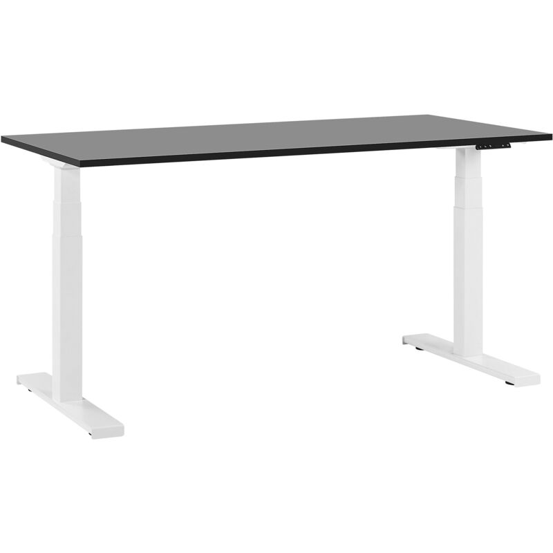 Electric Adjustable Standing Desk Modern 160 x 72 cm Black White Destin II
