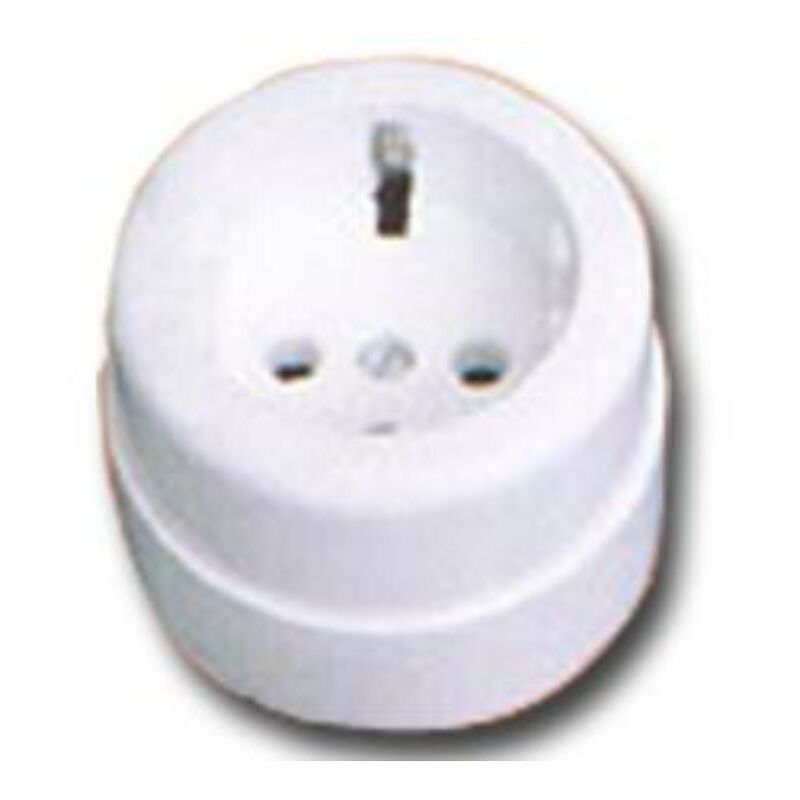 

electricidad base enchufe superficie redonda con tt 50009-90809 - Mibricotienda