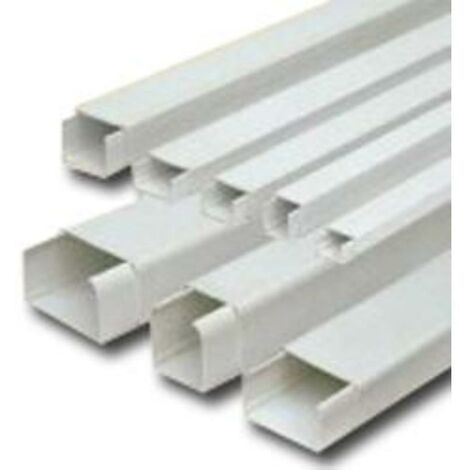 MIBRICOTIENDA electricidad canaleta 2 mts blanca 20x10 mm 71019