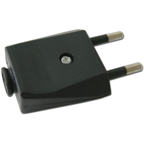 electricidad clavija bipolar negra blister 10-250v 11007-50503