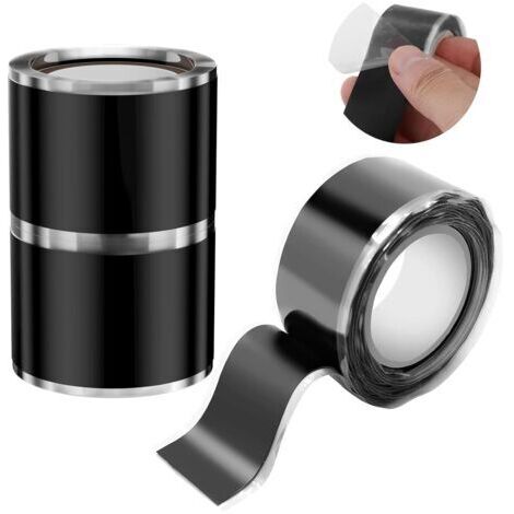 Electricien Resistant, Ruban Adhesif Resistant a l Eau, Ruban Adhésif Isolant Électrique Noir, Ruban de Réparation 1.5mx25mm(3pcs)