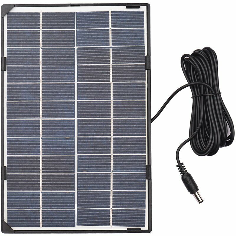 Mimiy - Electricity 6W 12V Solar Panel for Outdoor Security Camera Solar Cell with dc Output 10ft diy Waterproof Solar Panel for Street Light Garden