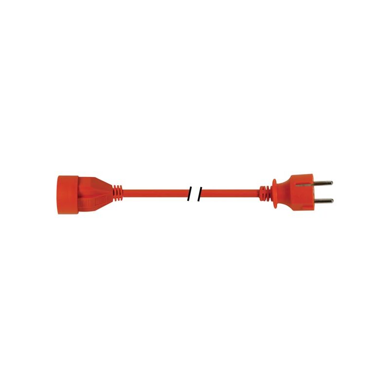 Perel Cable de extensión, H05VV-F 3G1.5, 20 m, 16 A/230 V, 3500 W, Tipo E/F, Schuko, para Uso Interior, PVC, Naranja