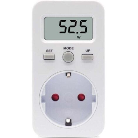 Electricity consumption meter, electric meter for socket, energy cost meter, electricity cost meter, electric meter, socket with digital display, MUMU