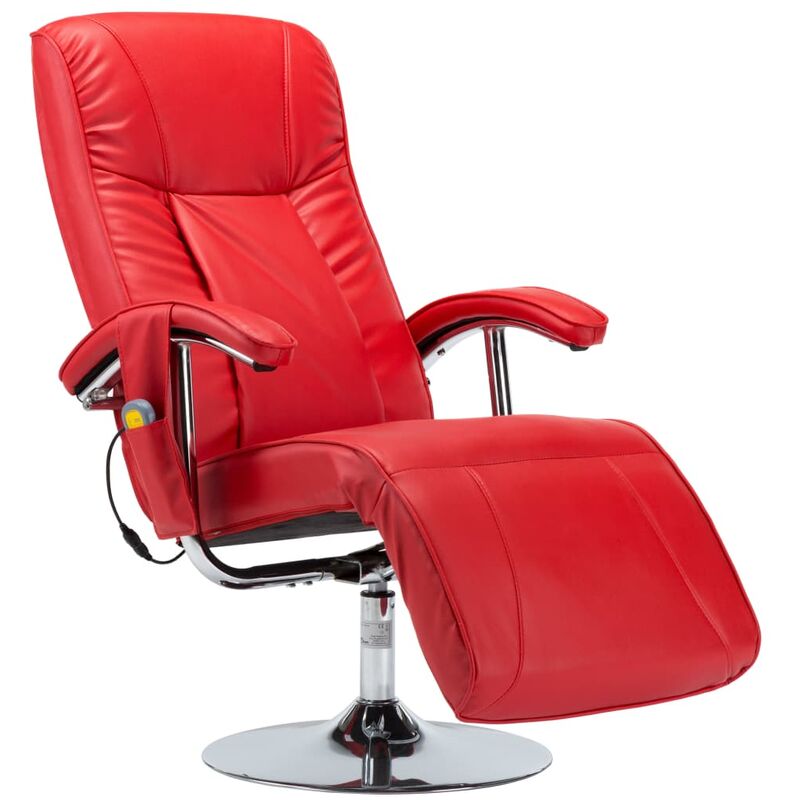 

Sillón de Masaje de Cuero Sintético Rojo - Rojo - Vidaxl