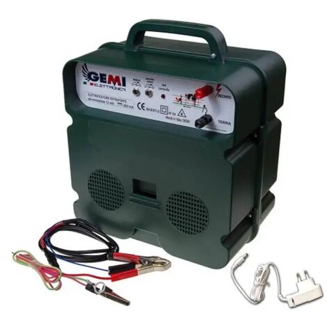 Electrificador Para Cercas Eléctrica Para Pastor Eléctrico Fuente De Alimentación Dual Batería 12V / 220V 5 Km Valla Eléctrica B/12 Para Animales Jabalí Vacas Caballos Perros Cerdos Gallinas Zorros Ge