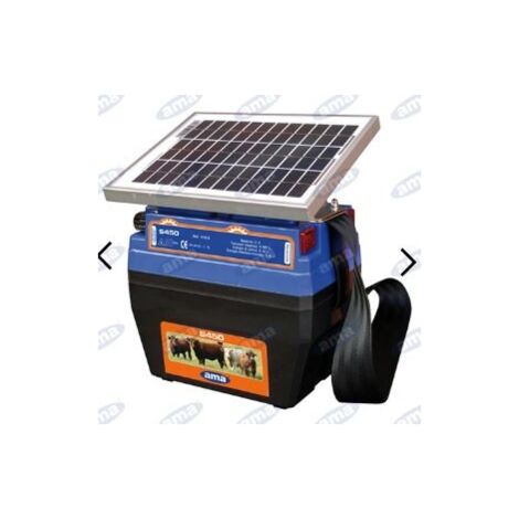 Electrificador para ranchos AMA S450 con panel solar de 5W y batería 91918